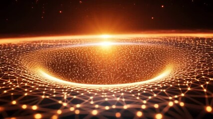 Wall Mural - glowing network forming a vortex, resembling a cosmic event or digital phenomenon