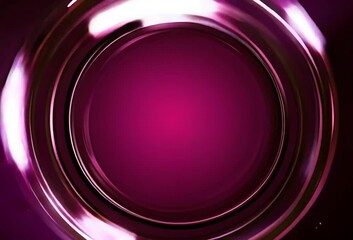Wall Mural - abstract swirling magenta and white circular design with a dark center, creating a vibrant, dynamic 
