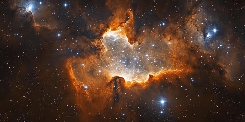 Wall Mural - Nebula in Outer Space. Star Formation, Cosmic Clouds, and Stellar Glow