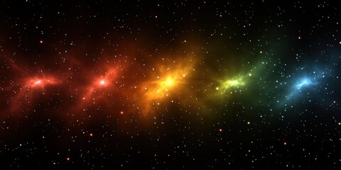Wall Mural - colorful nebula in outer space. stellar clouds with stars in galaxy.