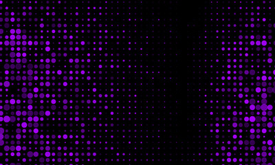 Wall Mural - Purple Dot Bubbles isolated in black background.Dot bubbles on abstract background.