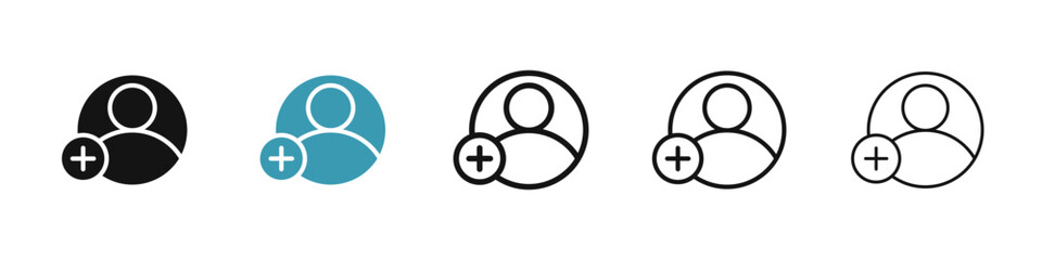 User add icon illustration vector symbol set
