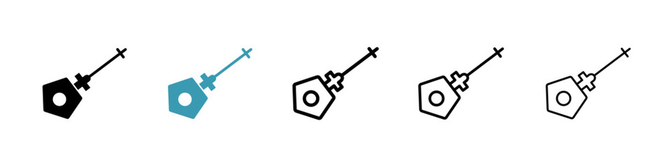 Car dipstick line icon in art style vector