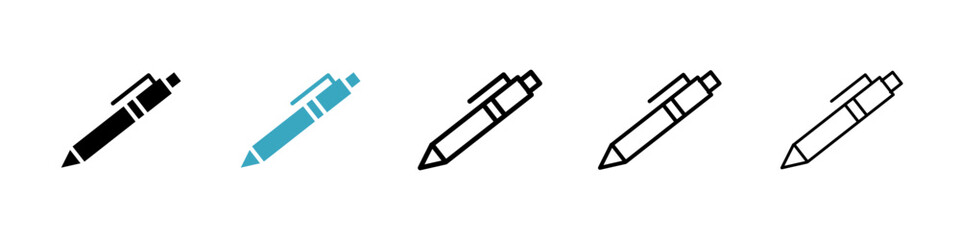 Wall Mural - pen icons in multiple styles set. vector illustration