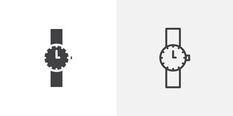 Wall Mural - watch icon vector symbol for mobile apps and website ui designs.
