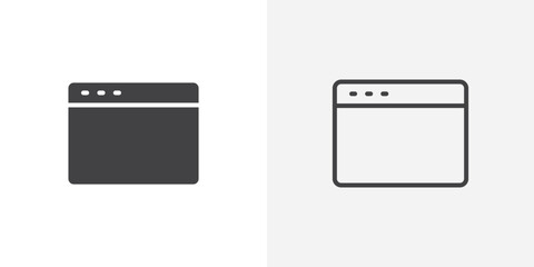 Wall Mural - web page icon vector symbol for mobile apps and website ui designs.