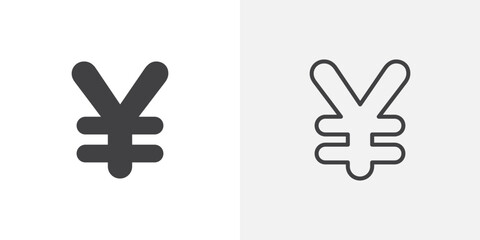 Wall Mural - yen icon vector symbol for mobile apps and website ui designs.