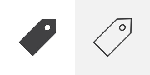 Wall Mural - tag icon vector symbol for mobile apps and website ui designs.