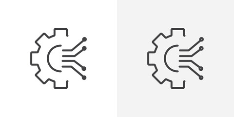 Wall Mural - technology icon vector symbol for mobile apps and website ui designs.