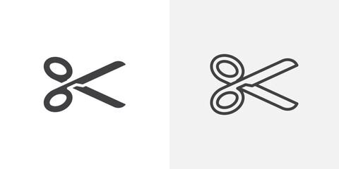 Wall Mural - scissor icon vector symbol for mobile apps and website ui designs.