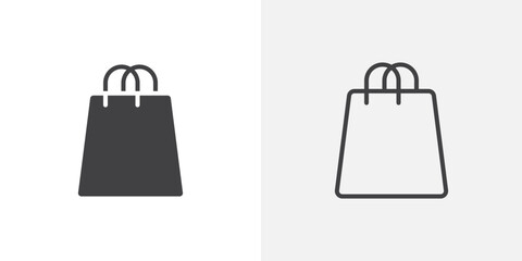 Wall Mural - shopping bag icon vector symbol for mobile apps and website ui designs.