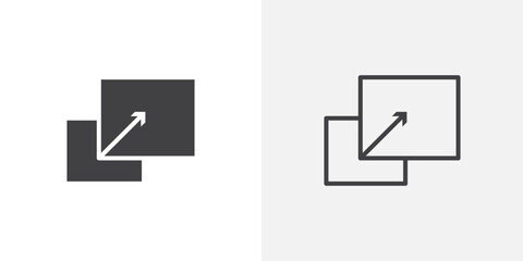 Wall Mural - pop up icon vector symbol for mobile apps and website ui designs.