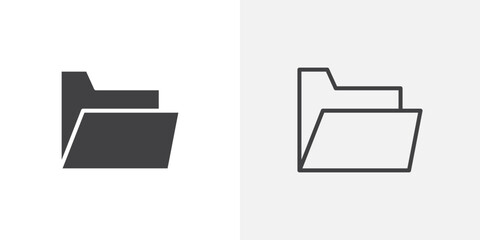 Wall Mural - folder icon vector symbol for mobile apps and website ui designs.