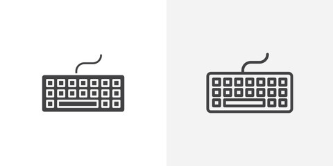 Wall Mural - keyboard icon vector symbol for mobile apps and website ui designs.