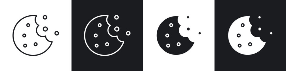 Cookie icons vector graphics for web designs