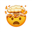 © Cali6ro - shocked face emoji vector mind blown explosion illustration, vector 10 eps.