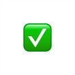 © Cali6ro - Green check mark emoji icon. Isolated. Vector 10 eps.