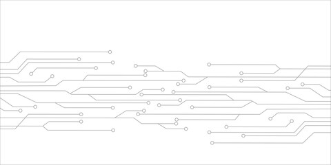 Wall Mural - abstract circuit board design: lines, nodes, connections, technology, innovation