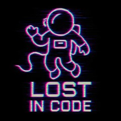 glitch art astronaut lost in code design digital astronaut spaceman retro wave programming