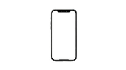 Modern smartphone mockup with blank white screen isolated on for app presentation and digital marketing designs easy to use and customize high resolution on transparent background