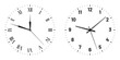 © Yevhenii - Vintage and modern clock faces with Roman numerals and retro hands. Blank clock dial with hours, minutes, and seconds hands. Victorian clock dial with hands. Roman and modern numbers. Vector