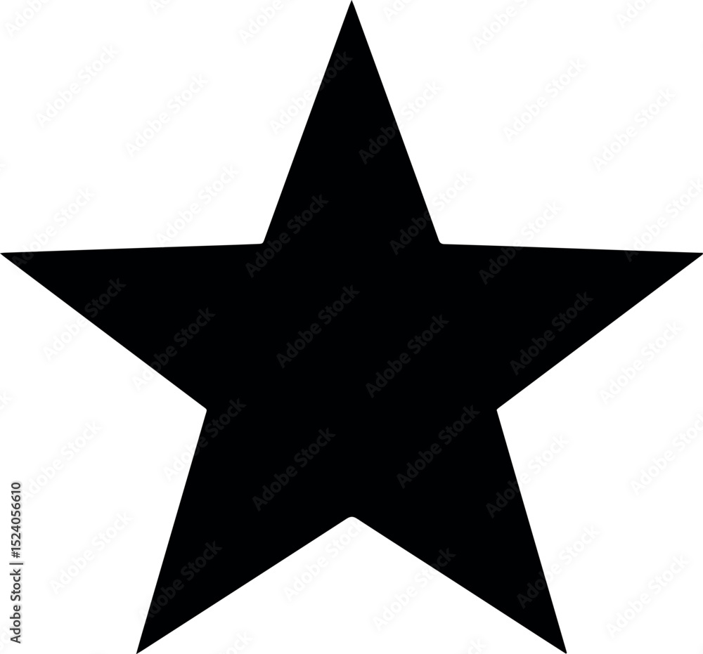 Simple black star shape isolated white background graphic design ...