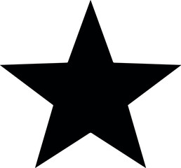 simple black star shape isolated white background graphic design element icon five dark clean sharp 