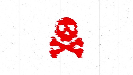 Wall Mural - system error glitch security breach computer hacking attack warning message hacked alert background.