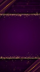 Wall Mural - luxury gold title border background. abstract text banner. blank vip backdrop golden line frame. rec