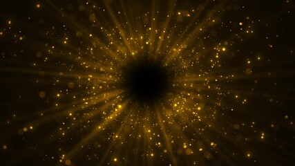 Wall Mural - golden burst sparkling particles vibrant explosion particles visual effect. glitter effect. festive 