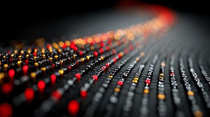 Poster - Abstract image showcasing vibrant lights in a digital landscape, representing innovation and technological advancements.