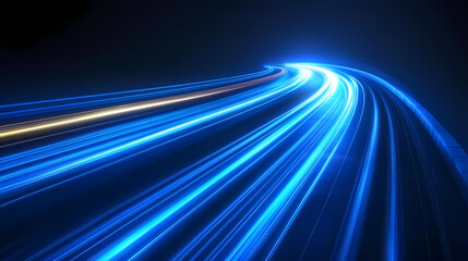Wall Mural - Abstract Light Trails of Speed and Motion