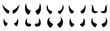 © dariachekman - Set of black silhouettes of horns with curved shape. Halloween. Isolated on white background.