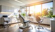 © ศิวาพร ทูปคันโธ - Modern Dental Office with Sunlit View Comfortable Patient Chair and Equipment
