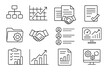 © Nata - Business and data analysis icons on gray background