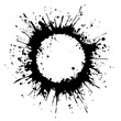 © Alloca Design Studio - a black and white grunge splash and blots background black, circle , Generative art.