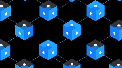 interconnected cubes in geometric pattern design