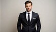 © SoftFlower - ビジネススーツの男性モデル ポートレート,Portrait of Stylish Male Model in Business Suit