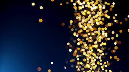 Wall Mural - there is a christmas tree made of lights on a dark background