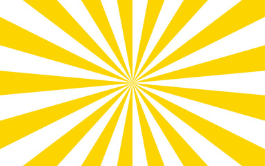 Aufkleber - Abstract high-energy radial burst design with bright yellow and white wavy stripes. Symmetrical curved segments, a hypnotic, sunburst optical illusion. Swirling motion dynamic vintage pop-art.
