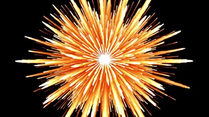 Wall Mural - araffe explosion of orange and white firework against a black background