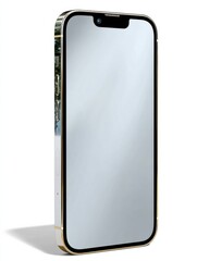Aufkleber - Modern Gold Trimmed Smartphone With Reflective Screen, Representing Mobile Technology and Digital Communication Solutions : Generative AI