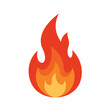 © MIRAJ02 - Fire flame. Camping, energy and power concept vector icon. Cartoon minimal style.