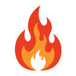 © MIRAJ02 - Fire flame. Camping, energy and power concept vector icon. Cartoon minimal style.