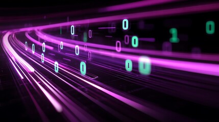 Digital data flowing along light streams