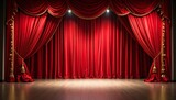 赤いカーテンのステージ