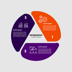 Wall Mural - vector circle arrows triangle infographic, cycle diagram, graph, presentation chart. business concep