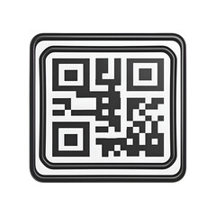 black and white qr code square icon design