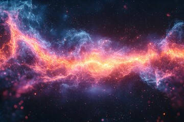 colorful nebula abstract in night sky