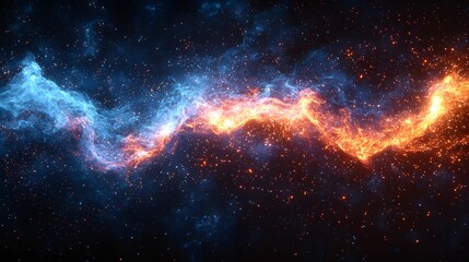 colorful nebula in night sky